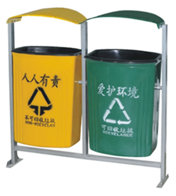 A39玻璃钢分类果皮箱